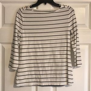 White and black shirt